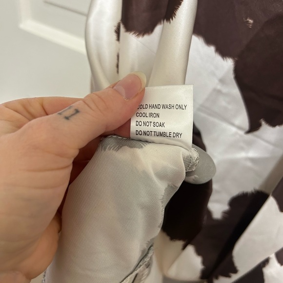 Silky Cow print Mini Slip Dress - Picture 3 of 7
